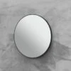 Specchio Bagno Queen Ø60 Cm Con Cornice Verniciato Nero Opaco