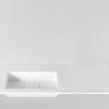 Lavabo Da Appoggio Unitop Hide 140,5X51,5 Sinistro In Resina Opaco Bianco