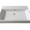 Lavabo Appoggio/Incasso Unitop Qubo 70X48 In Resina Lucido Bianco