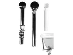 Scarico + Troppo Pieno + Tubo Raccordo Per Vasche Stile Retrò