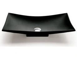 Lavabo Da Appoggio Vela In Resina Opaco Nero Africa